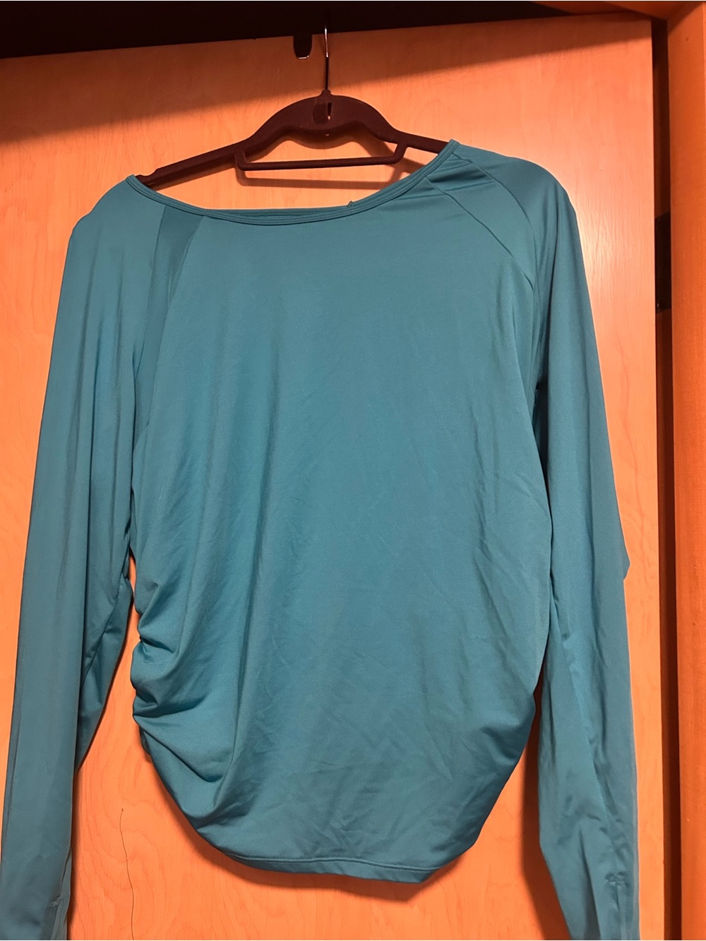 HALARA Teal Long-Sleeve Boatneck Top